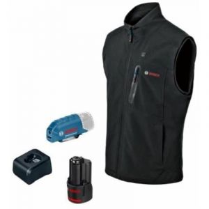 Bosch Gilet chauffant GHV 12 + 18V XA avec batterie et chargeur / taille XL