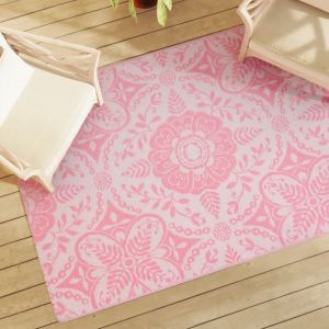 VidaXL Tapis d'extérieur rose 140x200 cm pp Rose