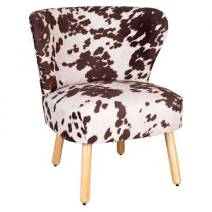 Aubry Gaspard Fauteuil effet peau de vache Petit