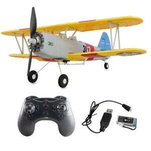 Amewi Avion Biplan AMXFlight N2S-2 Stearman 360 mm 6G/3D 6 voies - RTF