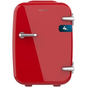 Cecotec Mini Réfrigérateur Bolero MiniCooling 4L Habana Red, Fonctionnement 12V-220V, Compatible avec voitures et caravanes, Fonction de refroidissement et de chauffage, Plage de température 5-65º