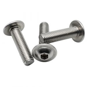 VIS INOX Tête BOMBÉE à EMBASE M8 x 40mm : Lot 5pcs | Vis à Métaux Six Pans Creux - Acier A2 | Norme ISO 7380-2 | PROTORX