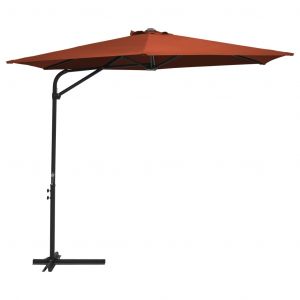 Image de VidaXL Parasol d'extérieur avec mât en acier 300 cm Terre cuite