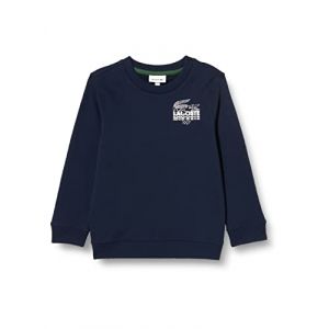 Lacoste Sweatshirt Enfant en molleton de coton avec marquage crocodile Taille 2 ans Bleu Marine Comparer avec Touslesprix