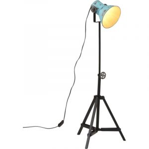 Vidaxl Lampadaire 25 W Bleu D&eacute;lav&eacute; 35x35x65/95 Cm E27 - Neuf