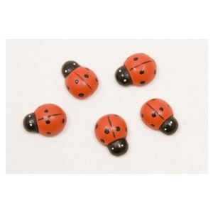 10 mini coccinelles en bois (1.5 cm)