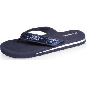 Isotoner Tongs Tongs Femme confort YOGA &agrave; perles Marine