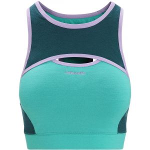 Image de Icebreaker ZoneKnit Sports Bra Women, turquoise/Bleu pétrole XS Brassières de sport