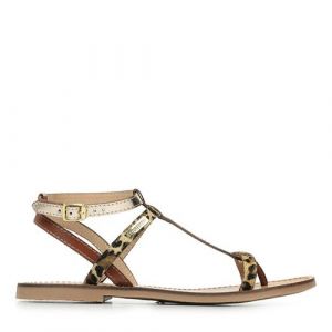 Les Tropéziennes par M. Belarbi Femme HILADEN Chaussures Ville Sandale et Nu-Pieds, Leopard Multi, 38 EU