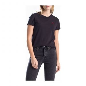 Levi's Perfect Tee, T-Shirt Femme, Noir (Caviar 2 0008), Medium