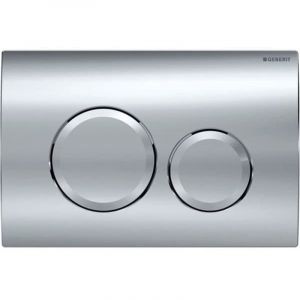 Geberit Delta20 plaque de d&eacute;clenchement double touche, chrome brillant (115.127.21.1)