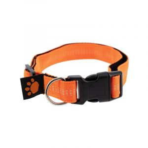 Impex Collier Orange réfléchissant pour chien Fidelami, taille réglabe m/l