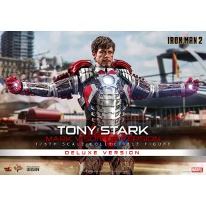 Hot Toys Iron Man 2 Figurine articul&eacute;e &eacute;chelle 1/6 Tony Stark (Mark V) Deluxe 31 cm
