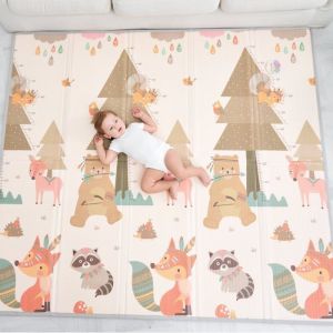 Tapis de Jeu en mousse épais et pliable pour enfants - 180 x 120 x 1 cm - INDIANS SUPERBE BEBE