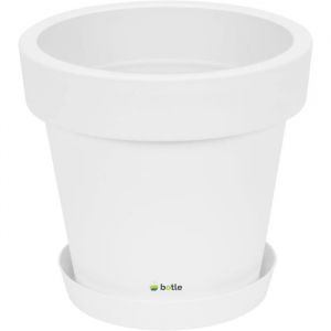 Pot de fleurs - Non spécifié - 135 x 12 cm - Plastique blanc - Rond - Intérieur/extérieur