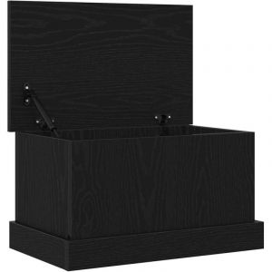 VidaXL Bo&icirc;te de Rangement Ch&ecirc;ne noir 50 x 30 x 28 cm Bois d'ing&eacute;nierie