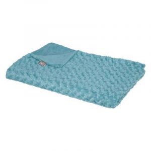 Plaid FOURRURE BOUCLE Bleu Orage