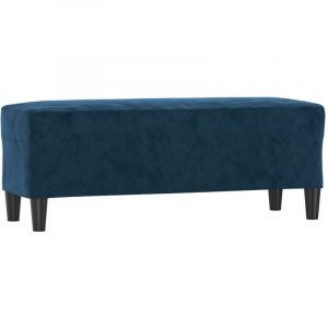 Banc banquette 100 x 35 x 41 cm velours bleu