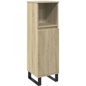 VidaXL Armoire salle de bain chêne sonoma 30x30x100 cm