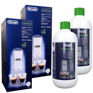 Delonghi 2x Détartrant (500ml) d'origine EcoDecalk DLSC500 pour machine à café