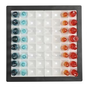 Mister Gadget MG3543, Jeu d'&Eacute;checs Transparent LED, &Eacute;chiquier Lumineux, Pi&egrave;ces Noires, Bleues et Blanches, Design Moderne et &Eacute;l&eacute;gant pour Joueurs Passionn&eacute;s