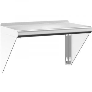 VidaXL Étagère murale 50x30x31 cm argenté acier inoxydable, étagère flottante, étagère murale d'exposition, panneau d'étagère