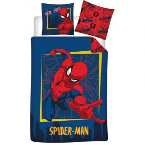 Aymax Parure de lit réversible Spiderman Araignée - 140 cm x 200 cm