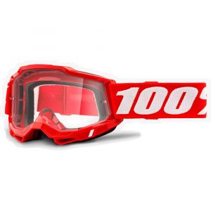 100% Masque Accuri 2 Rouge Écran Iridium Bleu - Couleur Rouge