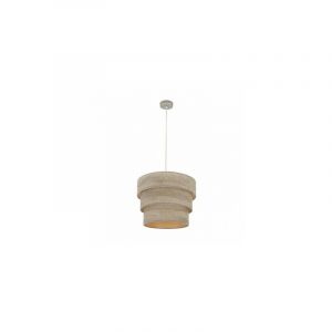 Image de Suspension Triple Smile 1xe27 Nickel/Bois Gris Regx40x40 Cm