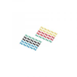 Digitus Clips de Couleur pour câbles Patch RJ45 - Organisation par Couleur des câbles réseau - 5X 20 pièces - pour câbles LAN Cat 5e, Cat 6 & Cat 6A - AWG 24/7 à 27/7 - Multicolore