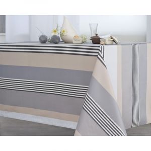 Nydel Nappe Jacquard Betty Ardoise Anti Tache Enduction Acrylique