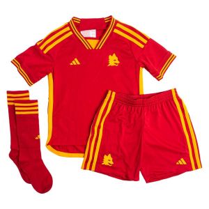 Adidas As Roma Maillot Domicile 2023/24 Mini-kit Enfant, pointure 92 cm - Rouge - Taille 92 cm