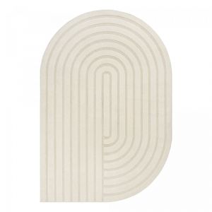Unamourdetapis - Tapis salon LYN9 spiratri 200x290 cm Crème - Tapis forme original - Facile d'etretien