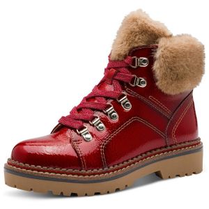 Tamaris Femme Damen WL Lace Boot 1-26264-43 Botte de Neige, Couleur : Rouge, 37 EU