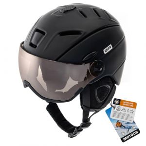 Meteor Casque de ski HOLO - Lunettes int&eacute;gr&eacute;es - Syst&egrave;me Air Flow - L - Noir