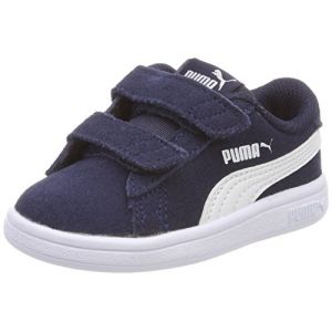 Image de Puma Smash V2 SD V Inf, Sneakers Basses mixte bébé, Bleu (Peacoat White), 27 EU