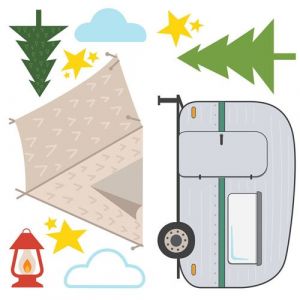 Stickers Repositionnables Camping