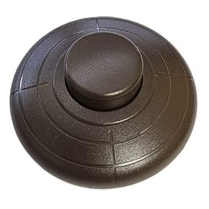 Interrupteur à pied - Marron - 2 A - 250 V - Système de décharge de traction intégré - 70 mm