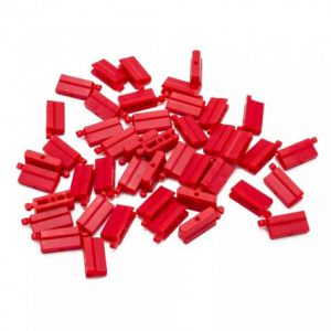 Elements de rail en plastique Rouge pour piste turbo Racing (50 pcs)