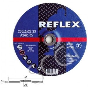 Image de Reflex 116.00.25 - Disque a meuler ébarbage métal diamètre 115 mm épaisseur 6 mm alésage 22.23 mm