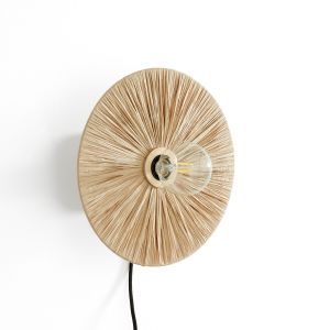 Applique ronde en raphia Ø30 cm, Rafita Naturel Taille Taille Unique