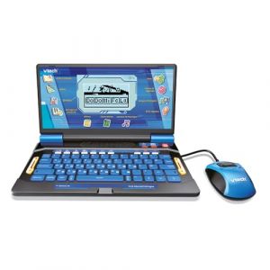 Vtech Genius XL Ordi Éducatif Bilingue Bleu - Ordinateur Enfant avec Écran LCD, Clavier AZERTY, Souris et 164 Jeux Éducatifs - du CP au CM2 - Cadeau Enfant Dès 6 Ans - Contenu en Français et Anglais