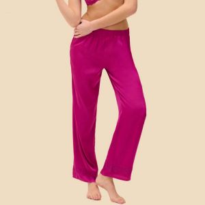 SIMONE PÉRÈLE pantalon de pyjama en satin Satin Secrets Violet - Taille 1