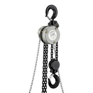 wiltec Palan à chaîne manuel VSK-5 – Capacité de levage 5 t – Hauteur de levage 3 m – Chaîne de 3 m – Palan mécanique de levage pour atelier