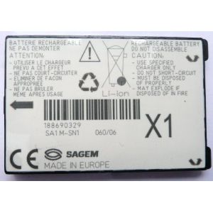 Batterie Pour Sagem My-X1, Myx1, Myx2-2, X5 Myx-5, P/N: 188015948 Sa2-Sn1 188690329 Sa3-Sn1