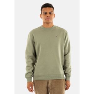 Tommy Jeans Sweat Reg Flag Fleece Crew verte - S