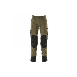 Mascot Pantalon stretch advanced avec poches genouill&egrave;res vert 200 - 300 g 7 et plus pantalon 52 1 pi&egrave;ce(s) pantalon advanced vert fonc&eacute; t52 nylon / &eacute;lasthan
