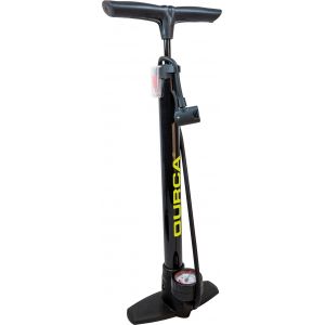 Pompe a Pied Acier Mano - Pompe &agrave; pied en acier - Noir - Double - embout pour valve Shrader et Presta.