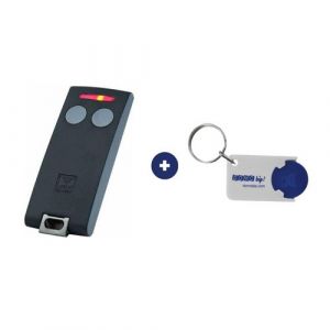 Cardin Télécommande S504 C2 2 canaux, 433Mhz + 1 Porte-clés DOMOBIP