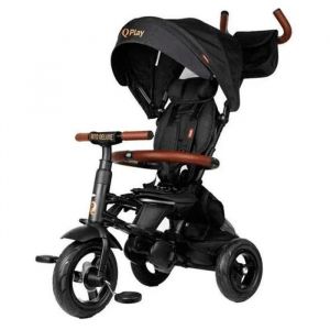 Ociotrends Tricycle Poussette Pour B&eacute;b&eacute; - Pl - New Rito Star Deluxe - Noir - 32x42x58 Cm - Harnais Rembourr&eacute; &Agrave; 5 Points